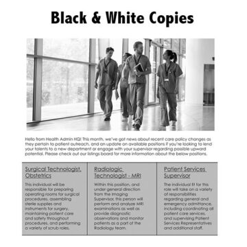 Black & White Copies